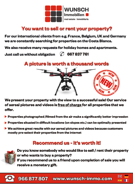 You want to sell a property at the Costa Blanca?