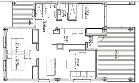Fantásticos apartamentos de 2 y 3 dormitorios