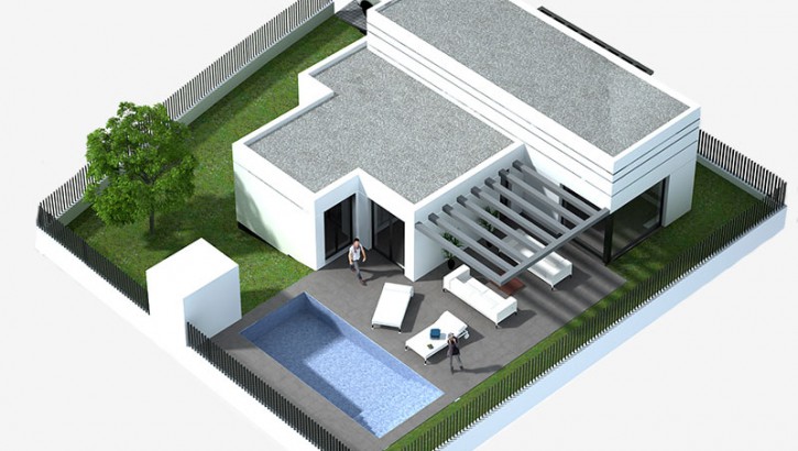 Fantásticas villas de nueva construcción en Polop pool
