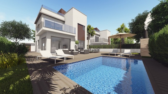 Modern style villas close to the golf course