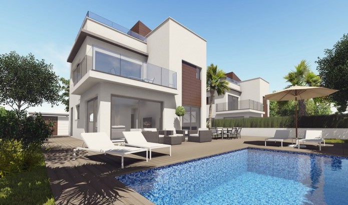 Modern style villas close to the golf course