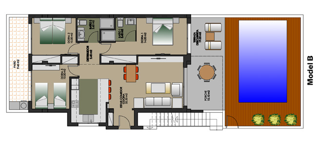 Nouveaux bungalows con piscine privée ou jacuzzi