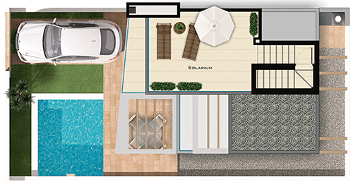 Exclusiva Villa pareada con parcela privada en Villamartin