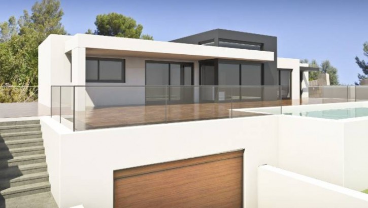 Proyecto nuevo de vivienda de estilo moderno en Pedreguer