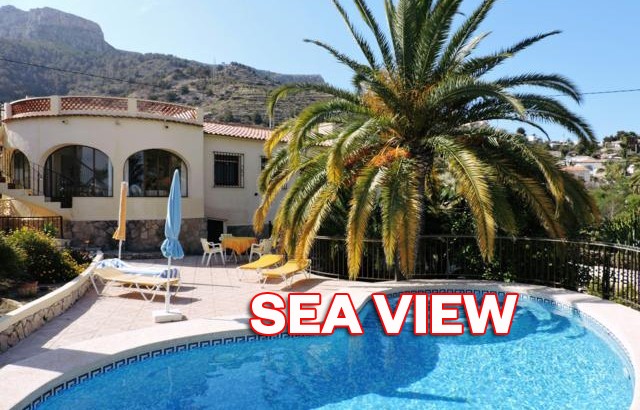 Charming villa with sea view in Calpe