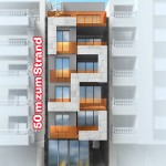 New built apartments 50 m to the beach