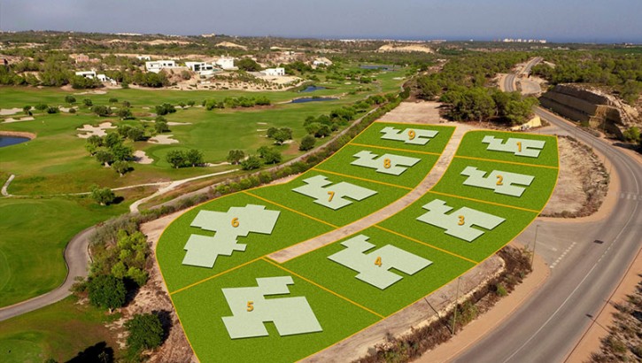 Villas de golf, au terrain de Las Colinas Golf Club Orihuela Costa