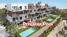 Apartments overlocking the golf course in Orihuela Costa