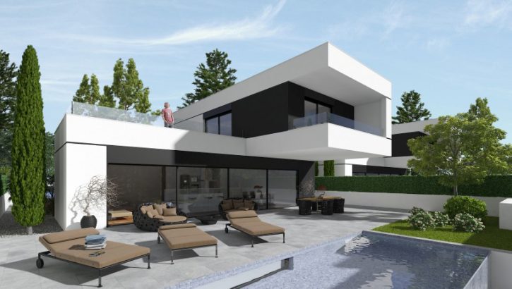 Elegant new construction villas with pool in Polop