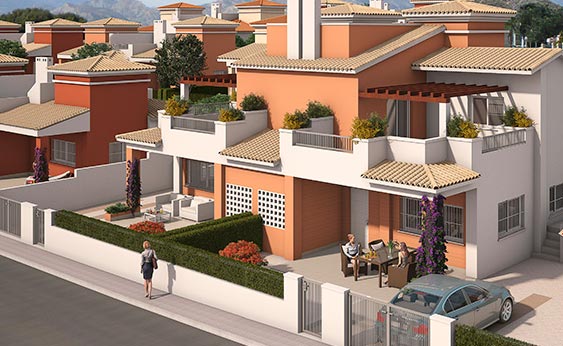 Neue Reihenhäuser in der Nähe von Alicante