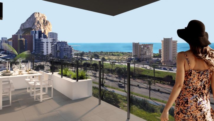 Logements modernes avec vue sur mer à Calpe