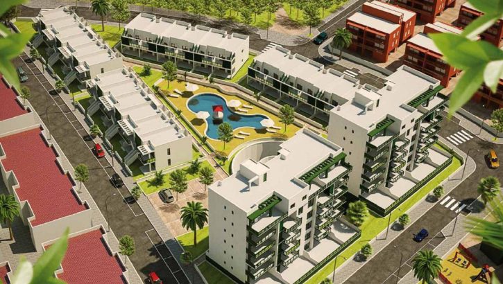 Des bungalows jolis près du mer à Mil Palmeras