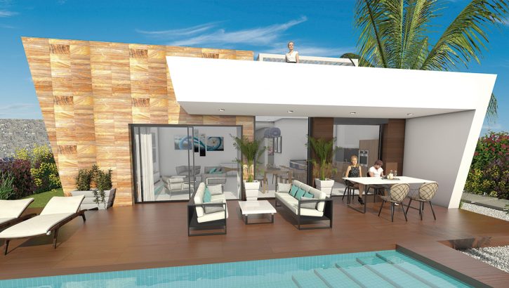 Nouvelles villas avec vues et piscine à Benidorm