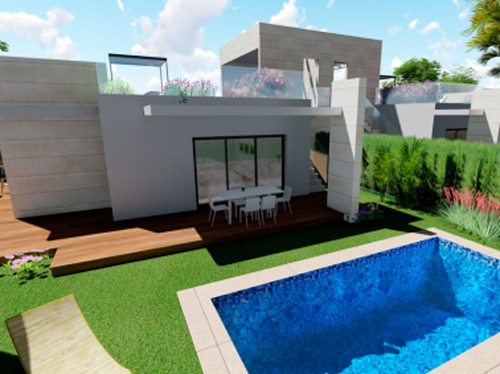 Neue Doppelhäuser mit Pool in Polop