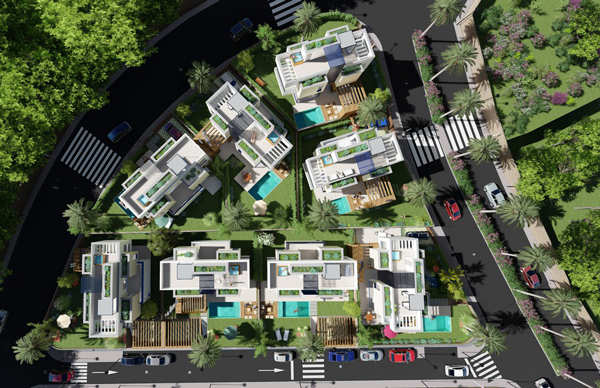 Belles villas avec vues et piscine à Polop