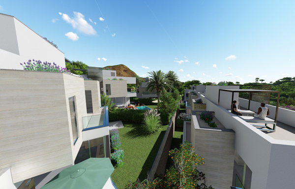 Belles villas avec vues et piscine à Polop