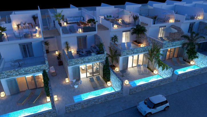 Villas nuevas con piscina en Los Alcazares