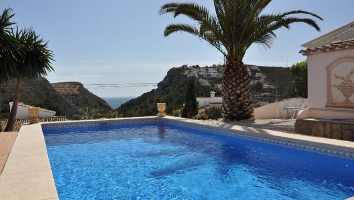 Chalet con vistas al mar en Moraira