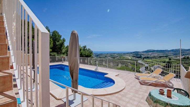 Villa mediterranea con vistas al mar en Moraira