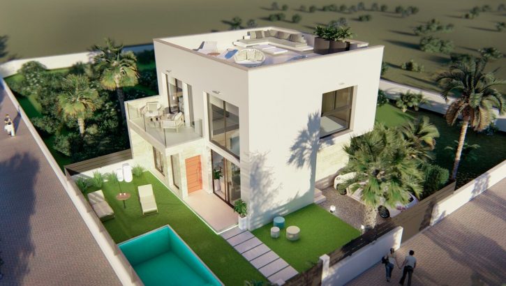Chalets nuevos con piscina Daya Vieja Costa Blanca