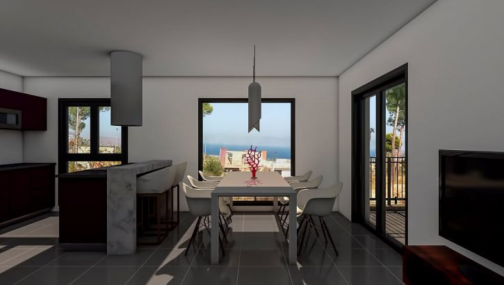 Modern villa with sea view in Polop