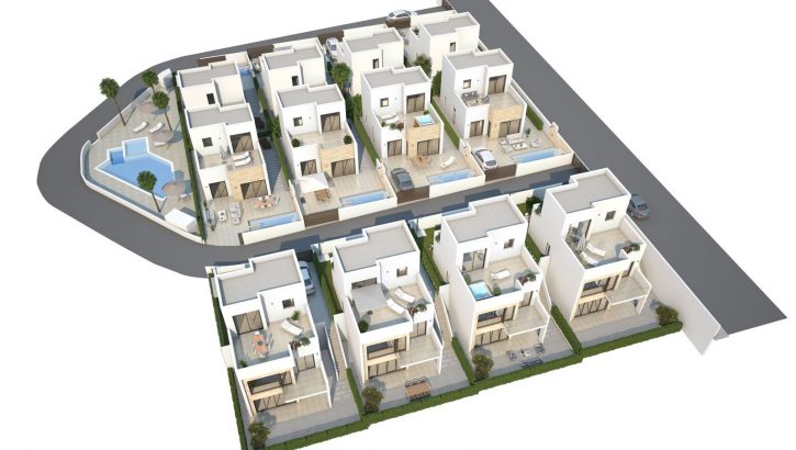 Chalets nueva construcción cerca del golf de Rojales Costa Blanca