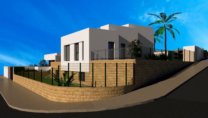 Modern villa with sea view in Polop