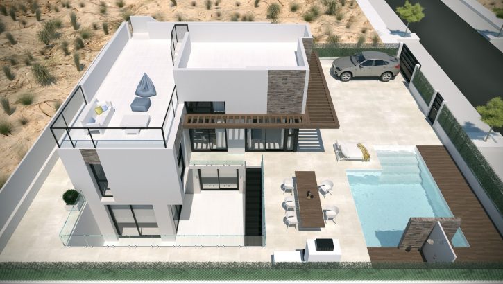 Smaakvolle nieuwbouw villa’s in Polop Costa Blanca